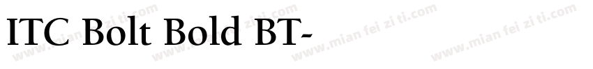 ITC Bolt Bold BT字体转换